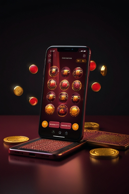 Smartphone com app de casino